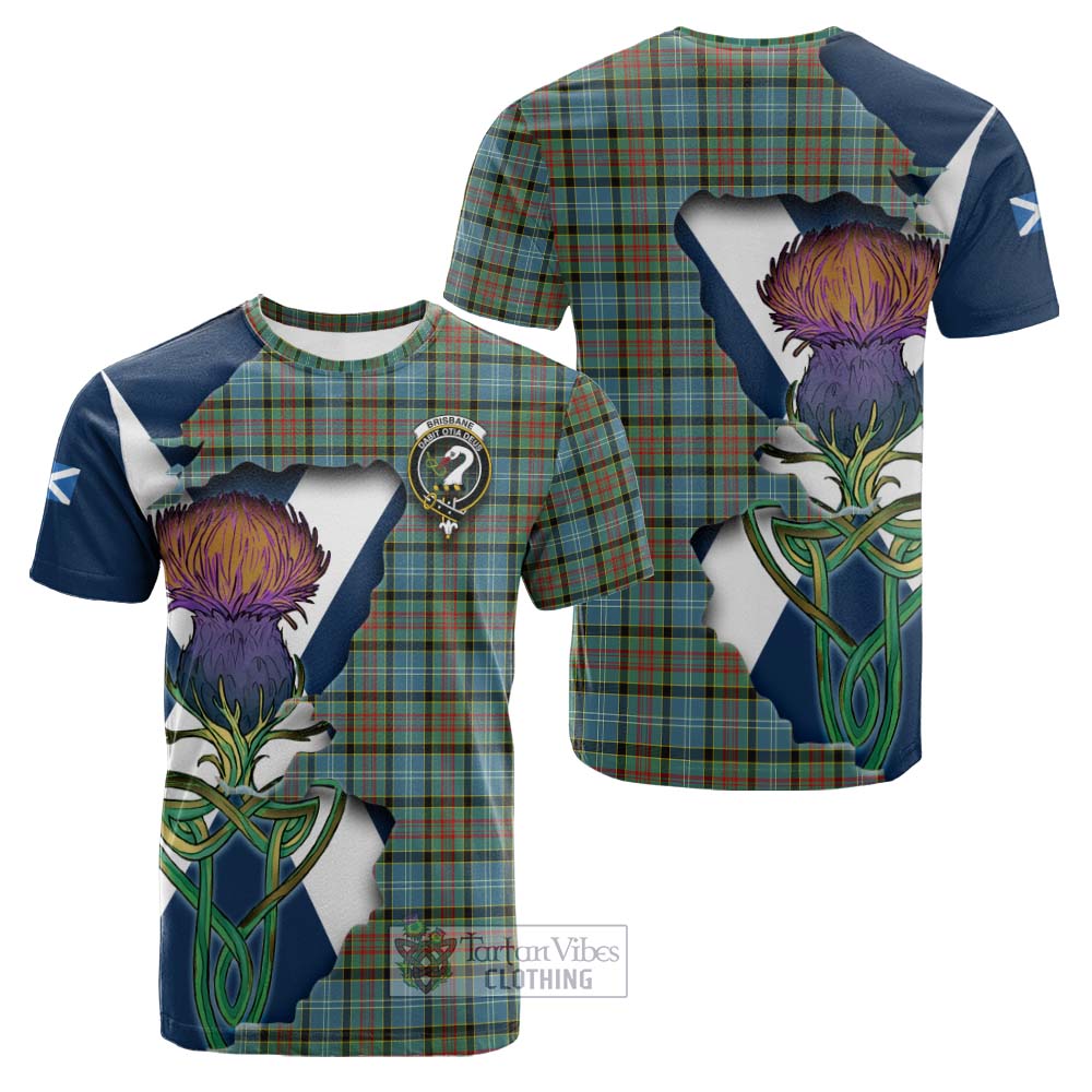 Tartan Vibes Clothing Brisbane Tartan Family Crest Cotton T-shirt Scottish Thistle Celtic Inspired