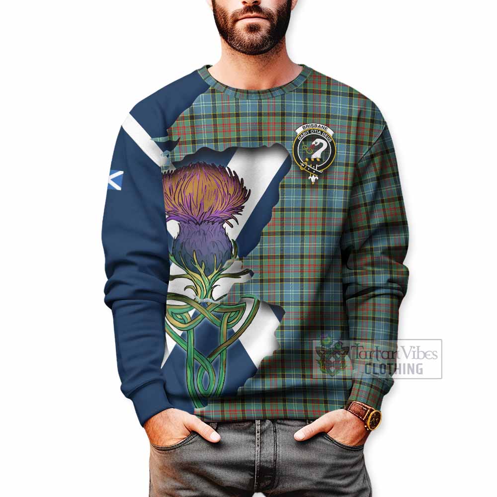 Tartan Vibes Clothing Brisbane Tartan Family Crest Sweatshirt Scottish Thistle Celtic Inspired
