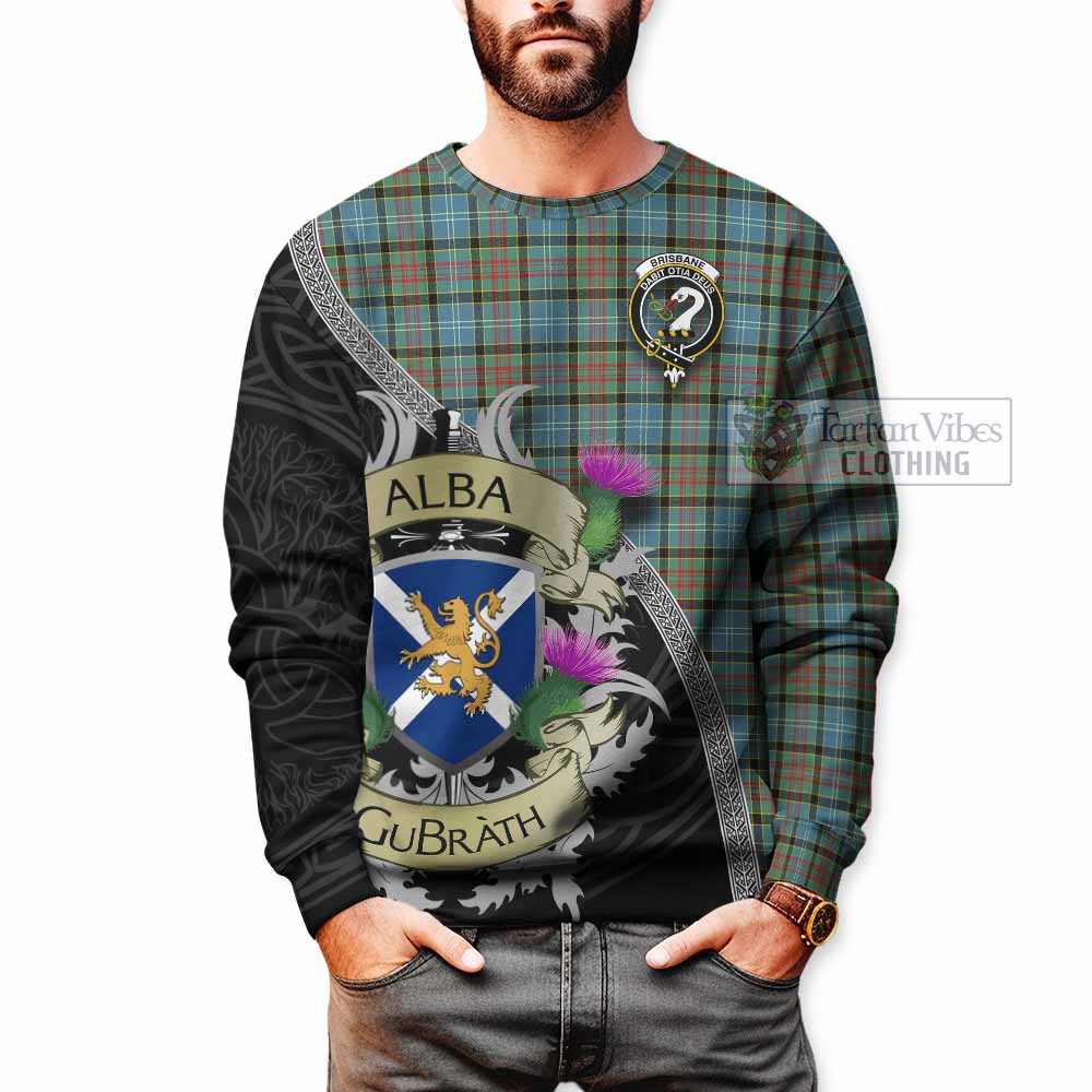 Tartan Vibes Clothing Brisbane Tartan Family Crest Sweatshirt Lion Rampant Royal Thistle Shield Celtic Inspired