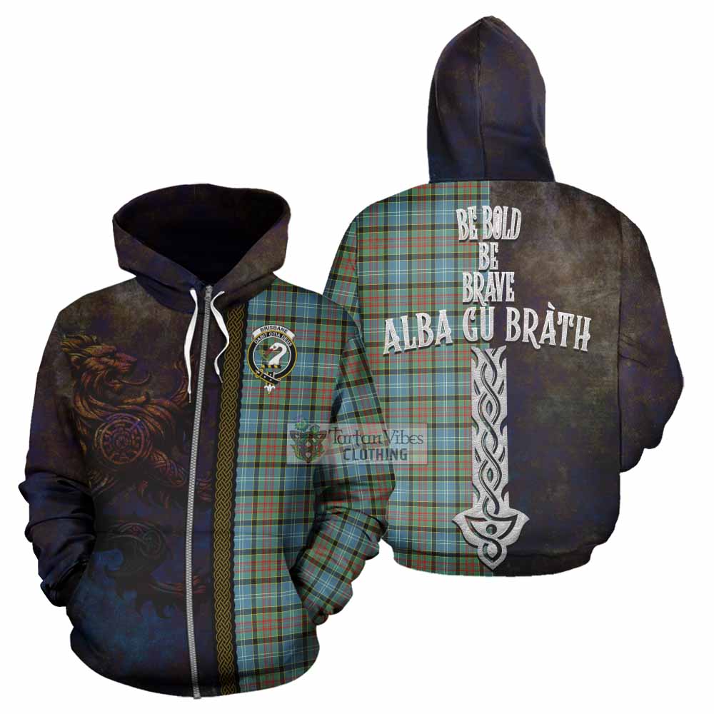 Tartan Vibes Clothing Brisbane Tartan Family Crest Hoodie Alba Gu Brath Be Brave Lion Ancient Style
