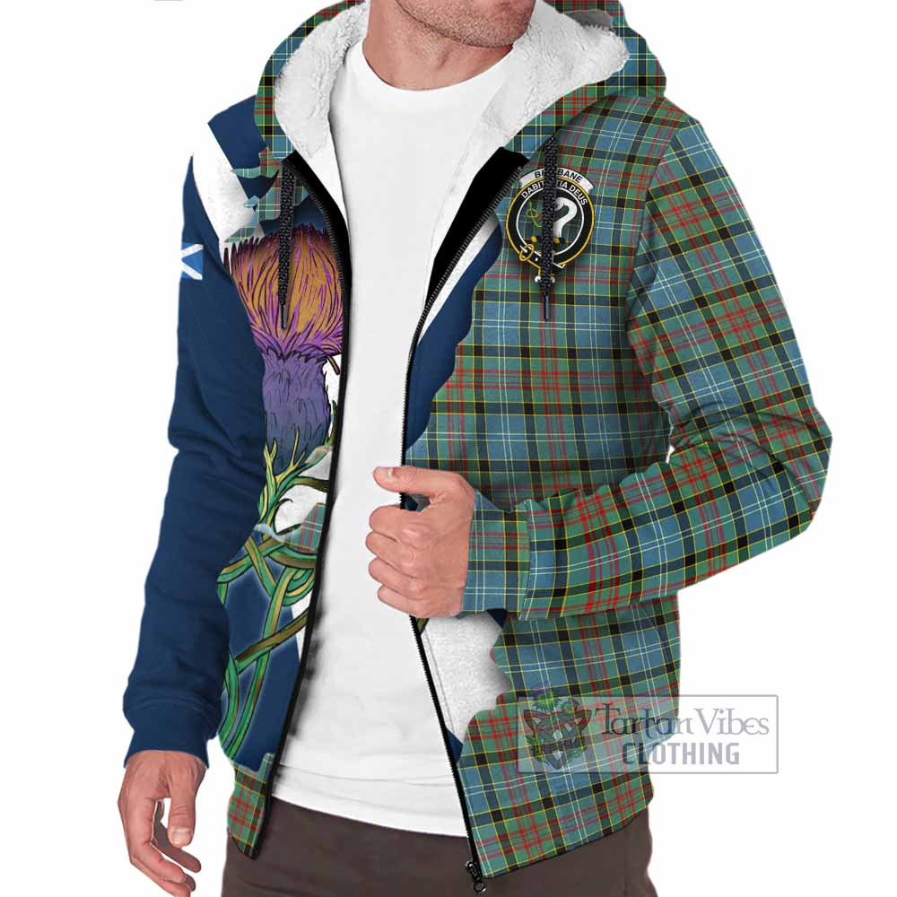 Tartan Vibes Clothing Brisbane Tartan Family Crest Sherpa Hoodie Scottish Thistle Celtic Inspired