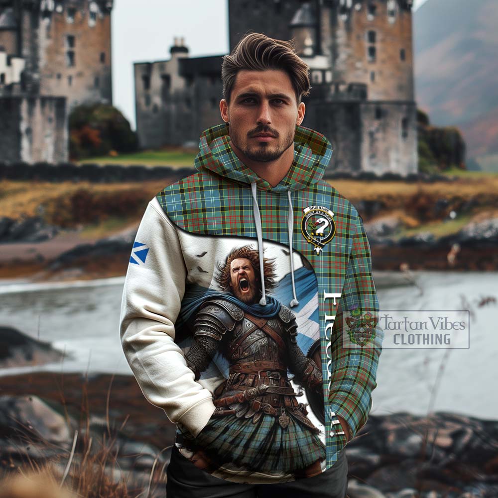Tartan Vibes Clothing Brisbane Crest Tartan Cotton Hoodie Inspired by the Freedom of Scottish Warrior
