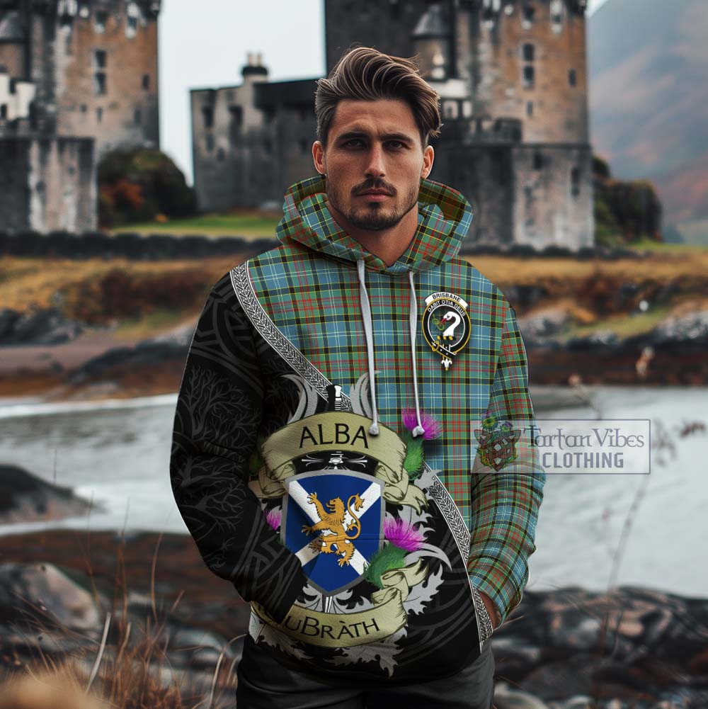 Tartan Vibes Clothing Brisbane Tartan Family Crest Cotton Hoodie Lion Rampant Royal Thistle Shield Celtic Inspired