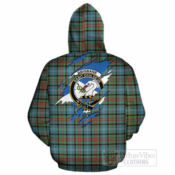 Brisbane Clan Crest In Me Tartan Cotton Hoodie Scotland Flag Style
