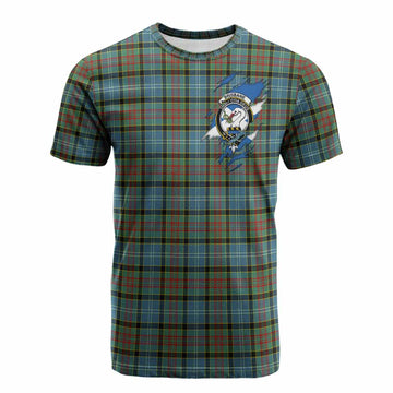 Brisbane Clan Crest In Me Tartan Cotton T-shirt Scotland Flag Style