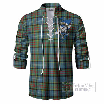 Brisbane Clan Crest In Me Tartan Ghillie Shirt Scotland Flag Style