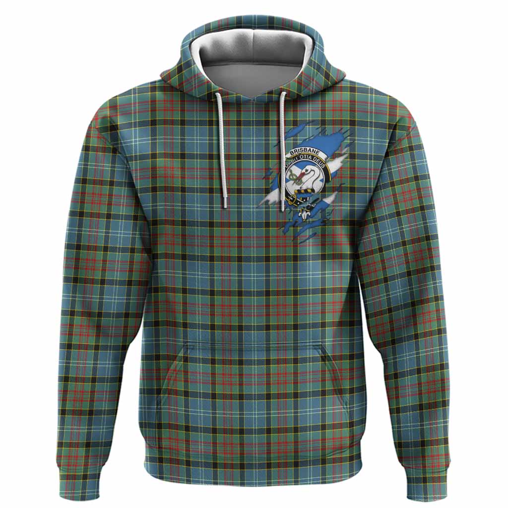 Brisbane Clan Crest In Me Tartan Hoodie Scotland Flag Style