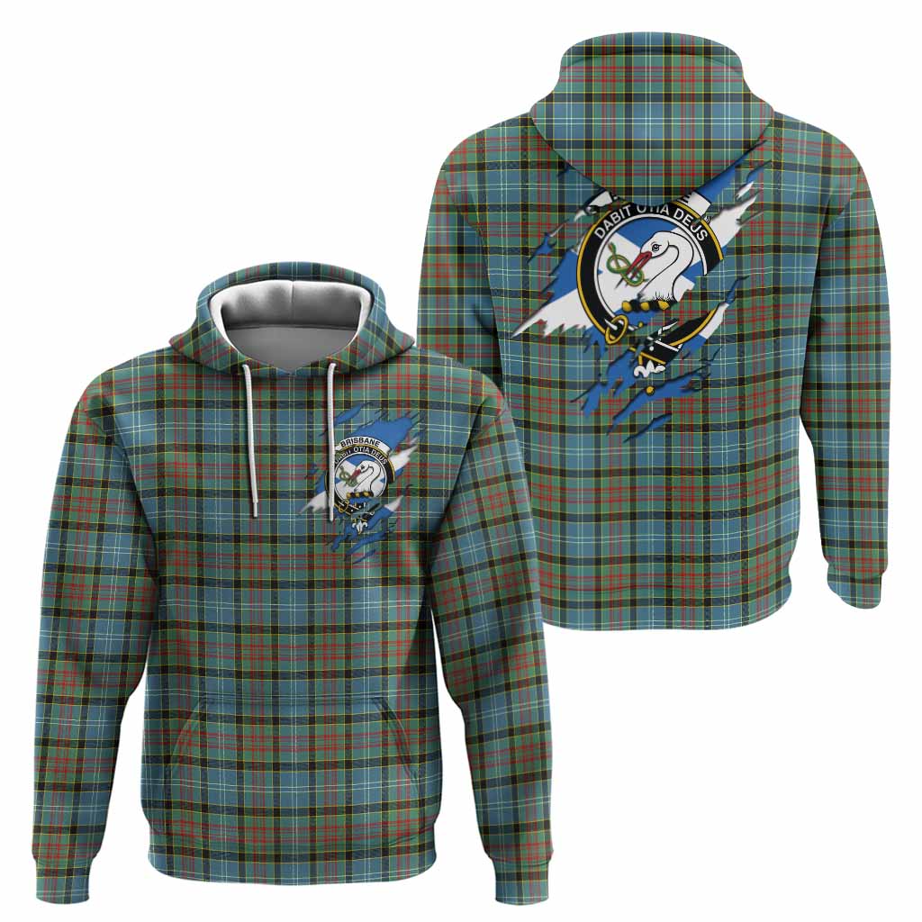 Brisbane Clan Crest In Me Tartan Hoodie Scotland Flag Style