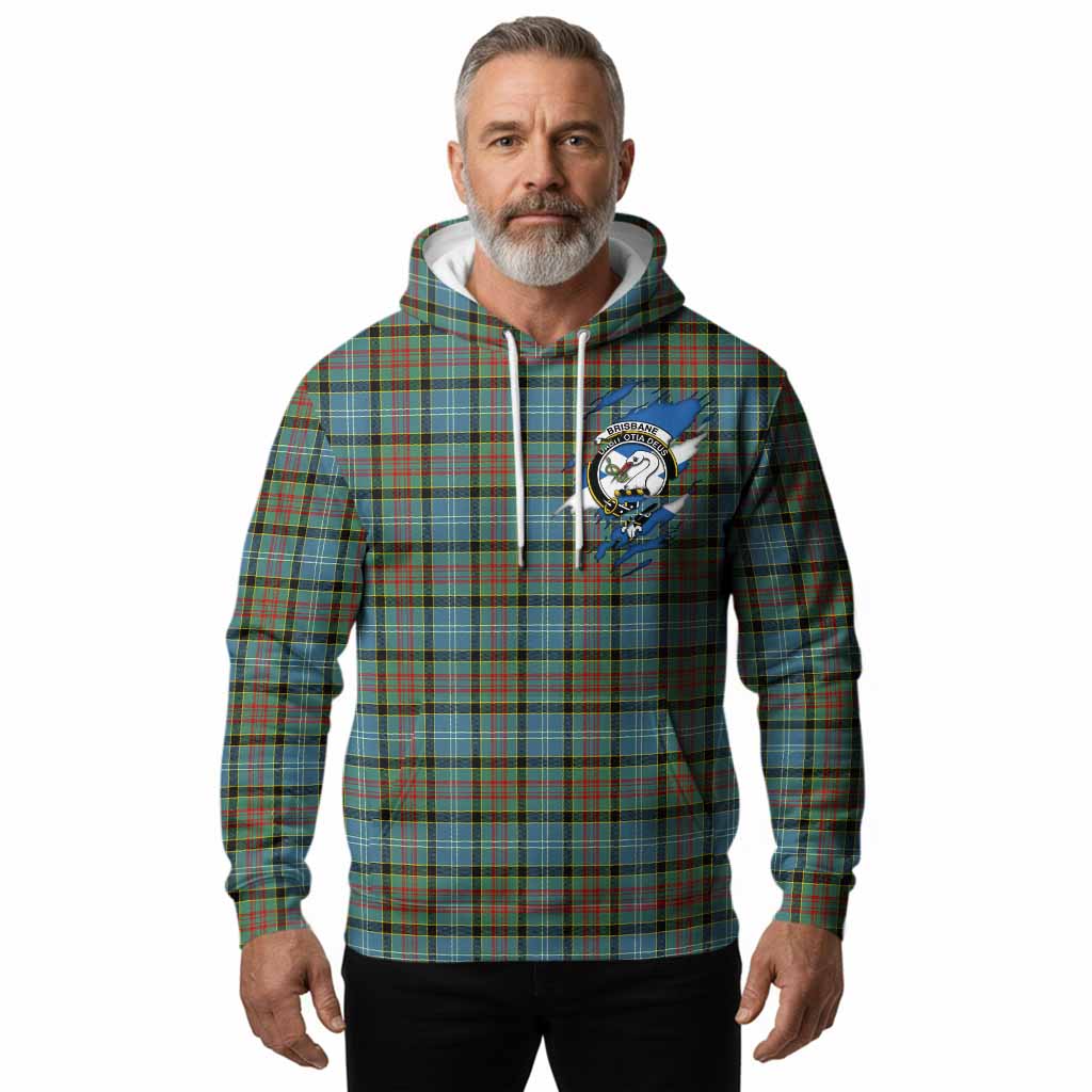 Brisbane Clan Crest In Me Tartan Hoodie Scotland Flag Style