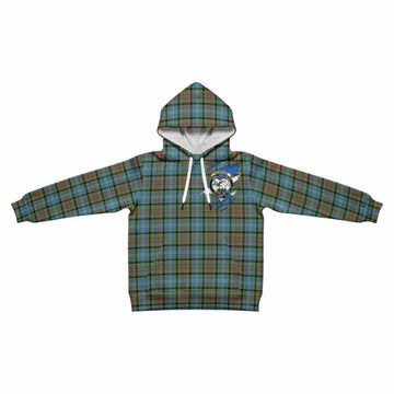 Brisbane Clan Crest In Me Tartan Kid Hoodie Scotland Flag Style