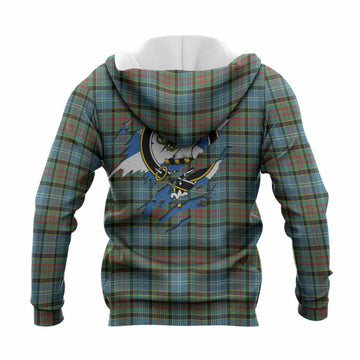 Brisbane Clan Crest In Me Tartan Knitted Hoodie Scotland Flag Style