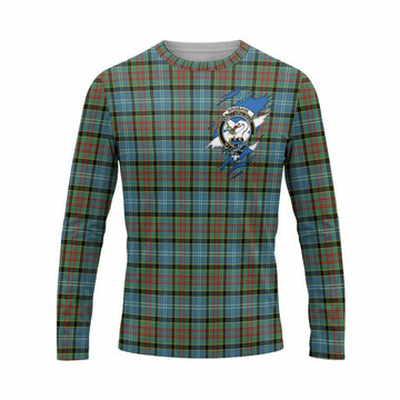 Brisbane Clan Crest In Me Tartan Long Sleeve T-Shirt Scotland Flag Style