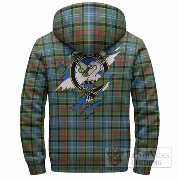 Brisbane Clan Crest In Me Tartan Sherpa Hoodie Scotland Flag Style