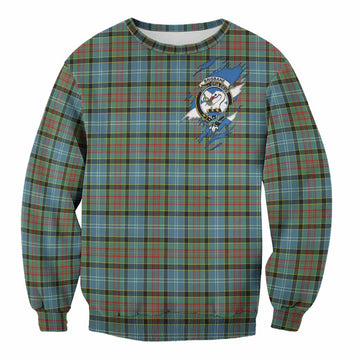 Brisbane Clan Crest In Me Tartan Sweatshirt Scotland Flag Style