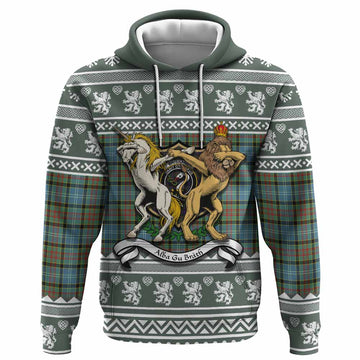 Brisbane Clan Tartan Crest Christmas Hoodie Coat of Arms Funny Style