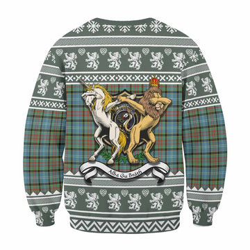 Brisbane Clan Tartan Crest Christmas Sweatshirt Coat of Arms Funny Style