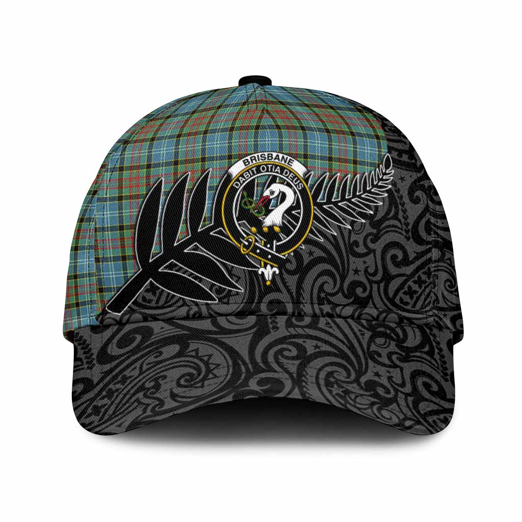 Brisbane Crest Tartan Classic Cap with New Zealand Silver Fern Half Style