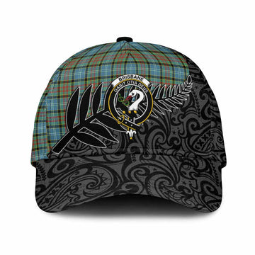 Brisbane Crest Tartan Classic Cap with New Zealand Silver Fern Half Style