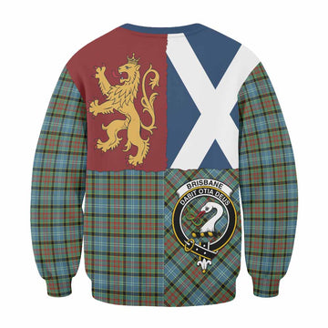 Brisbane Crest Tartan Sweatshirt with Lion Rampant Saltire Style