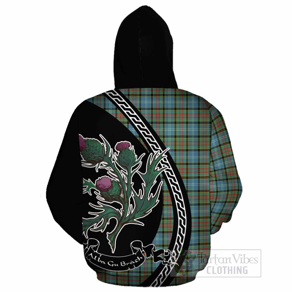 Brisbane Family Crest Tartan Cotton Hoodie Alba Thistle Inspired - Tartan Vibes Clothing