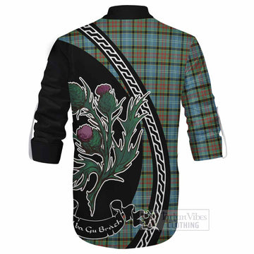 Brisbane Family Crest Tartan Ghillie Shirt Alba Thistle Inspired - Tartan Vibes Clothing