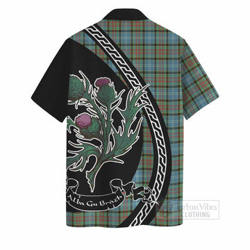 Brisbane Family Crest Tartan Hawaiian Shirt Alba Thistle Inspired