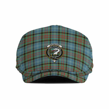Brisbane Family Crest Tartan Jeff Cap, Tartan Flat Cap