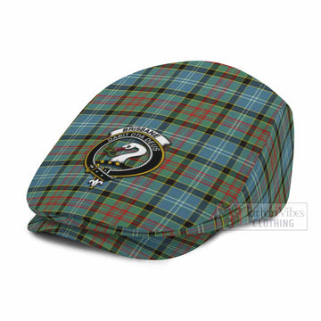 Brisbane Family Crest Tartan Jeff Cap, Tartan Flat Cap
