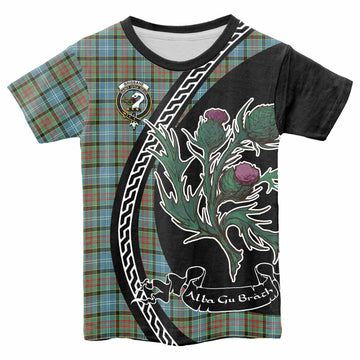 Brisbane Family Crest Tartan Kid T-shirt Alba Thistle Inspired - Tartan Vibes Clothing