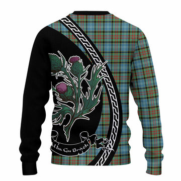 Brisbane Family Crest Tartan Knitted Sweater Alba Thistle Inspired