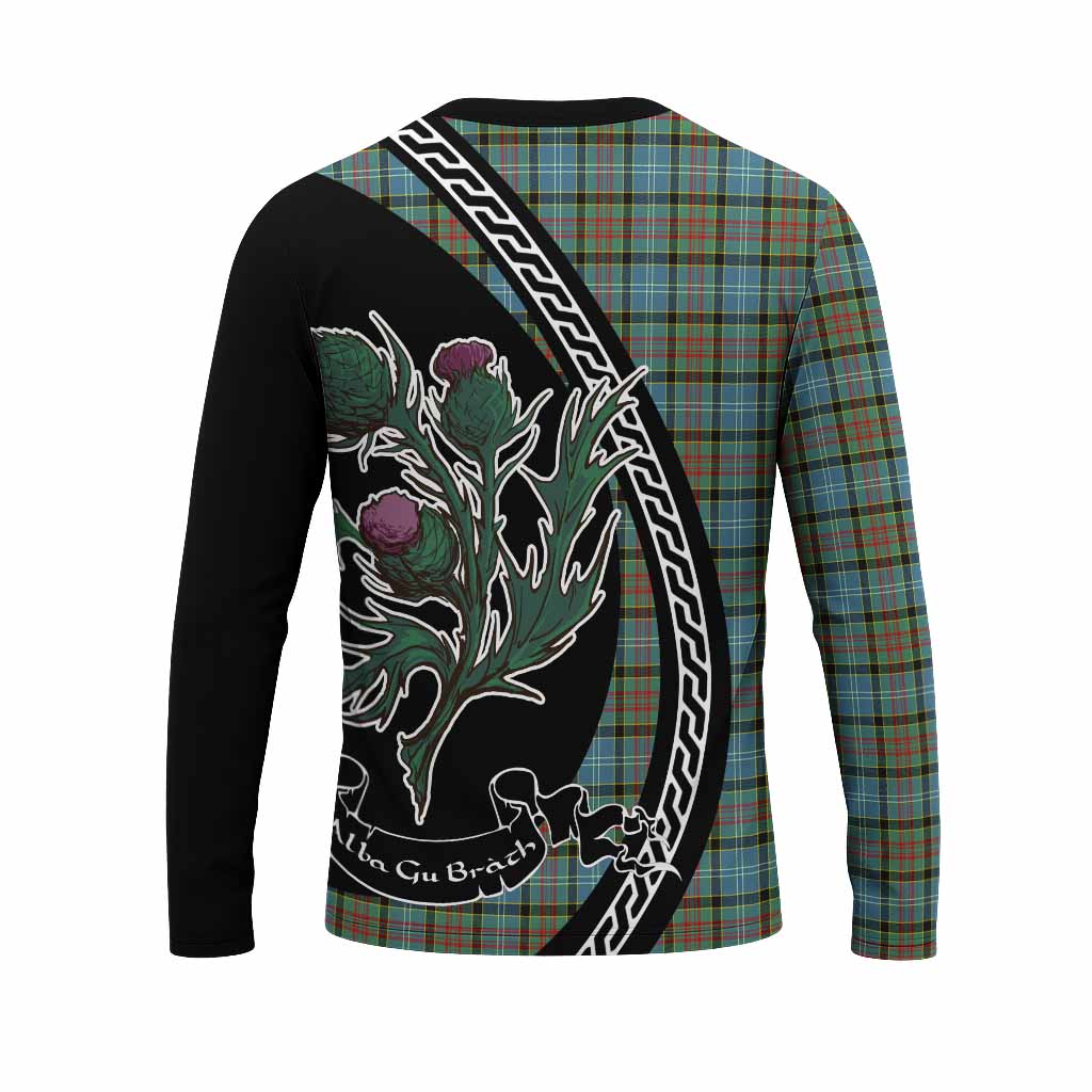 Brisbane Family Crest Tartan Long Sleeve T-Shirt Alba Thistle Inspired - Tartan Vibes Clothing