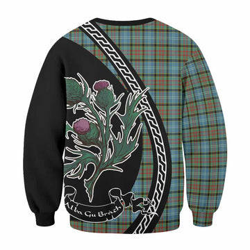 Brisbane Family Crest Tartan Sweatshirt Alba Thistle Inspired