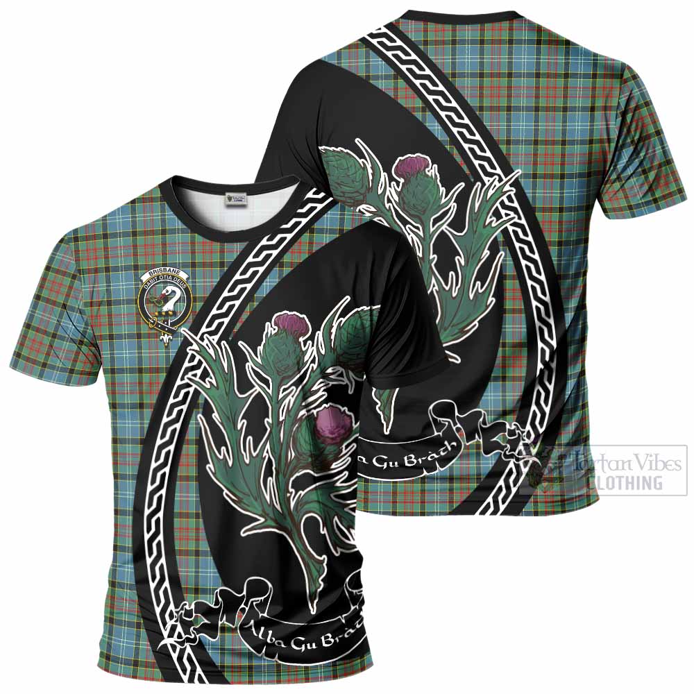 Brisbane Family Crest Tartan T-Shirt Alba Thistle Inspired - Tartan Vibes Clothing