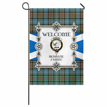 Brisbane Family Crest Tartan Welcome Garden Flag Saltire Harmony Style - Tartan Vibes Clothing