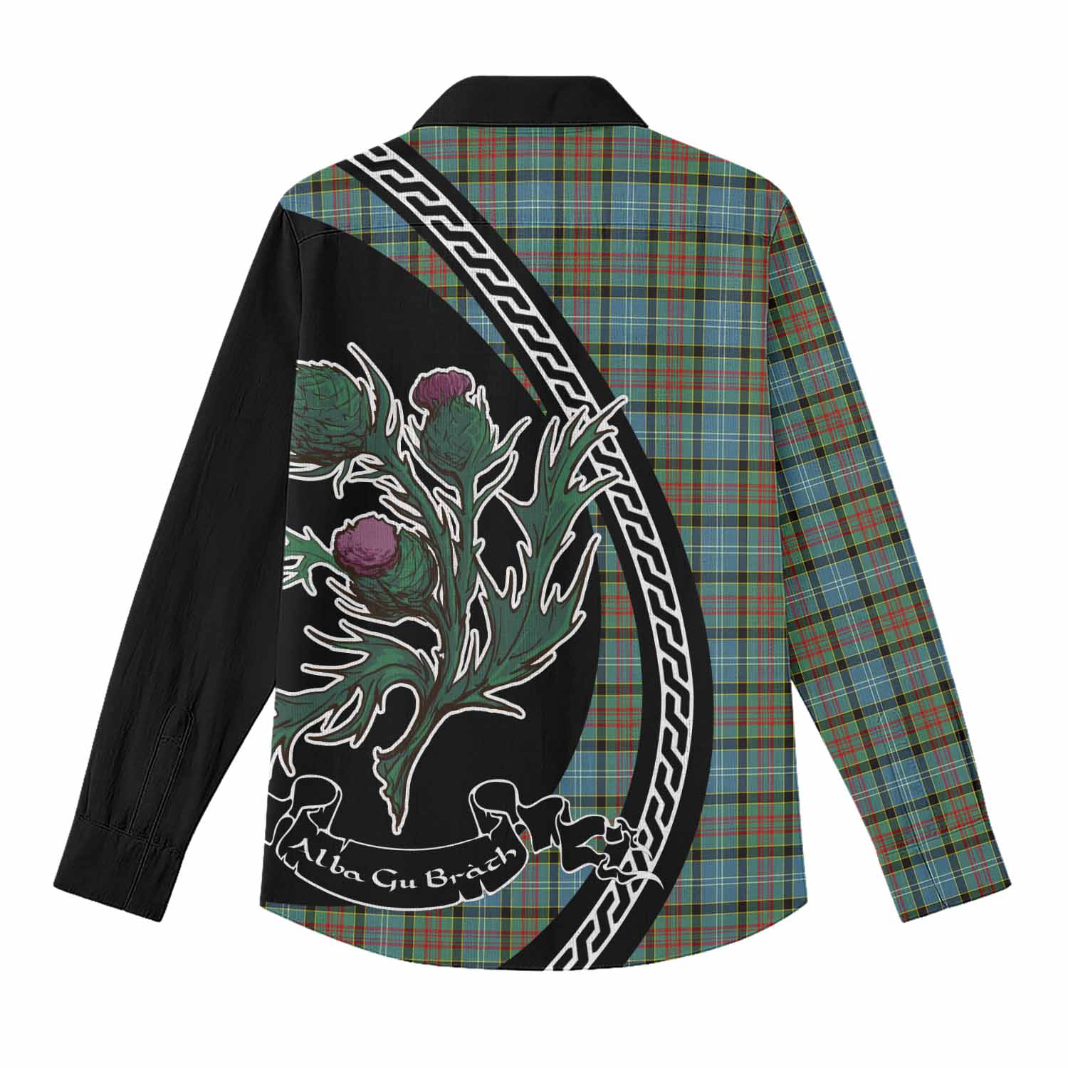 Brisbane Family Crest Tartan Women Casual Shirt Alba Thistle Inspired - Tartan Vibes Clothing