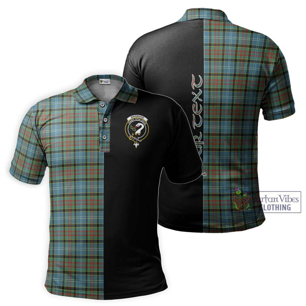 Brisbane Tartan Polo Shirt with Family Crest and Half Of Me Style Kid - Tartanvibesclothing Shop