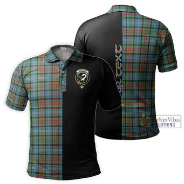 Brisbane Tartan Polo Shirt with Family Crest and Half Of Me Style Kid - Tartanvibesclothing Shop