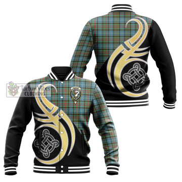 Brisbane Tartan Baseball Jacket with Family Crest and Celtic Symbol Style Unisex - Tartan Vibes Clothing