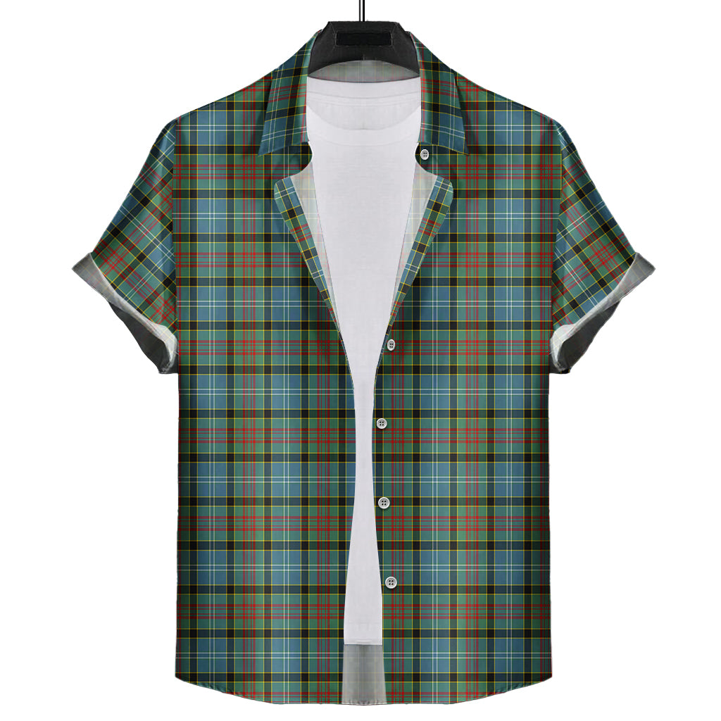 Brisbane modern Tartan Short Sleeve Button Down Shirt - Tartanvibesclothing