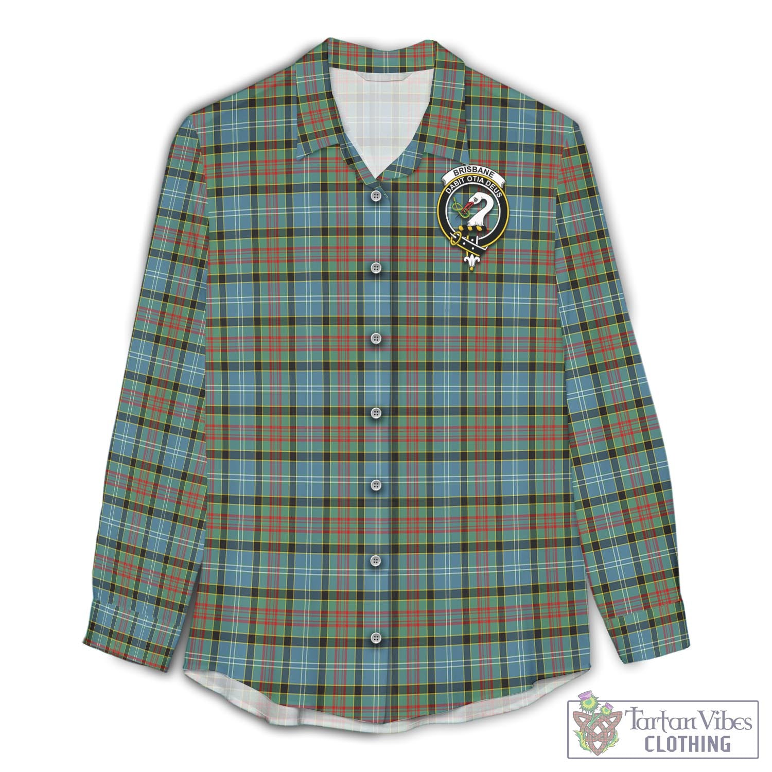 Tartan Vibes Clothing Brisbane modern Tartan Womens Casual Shirt with Family Crest