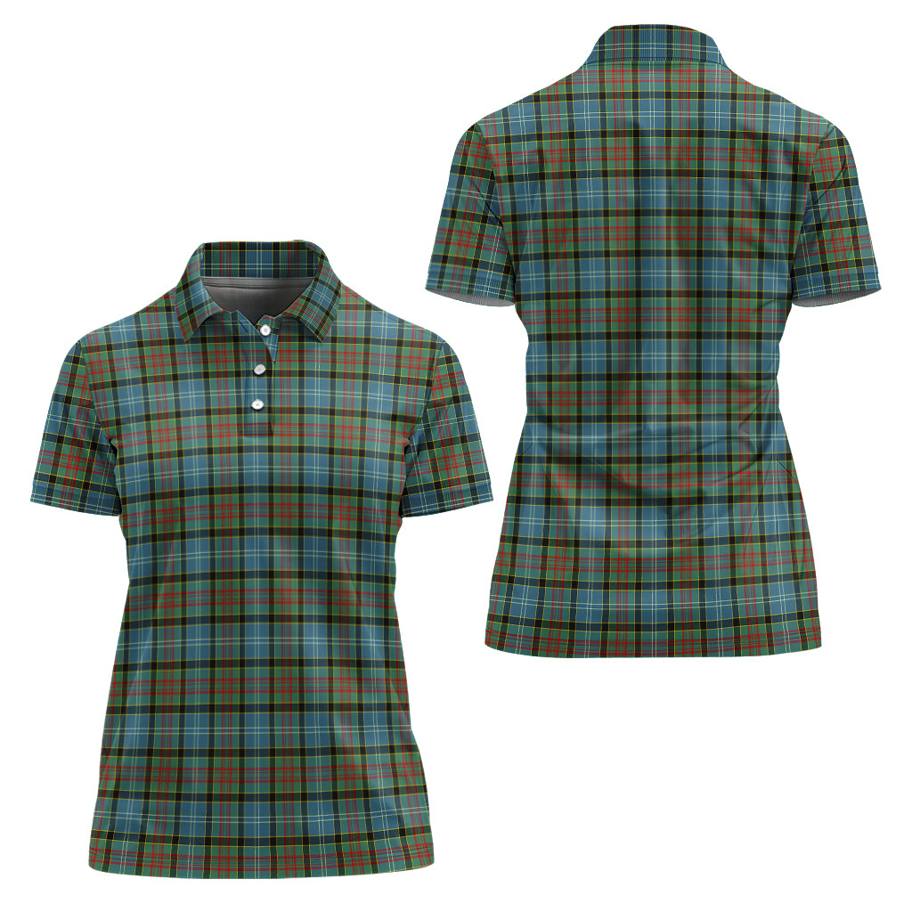 Brisbane modern Tartan Polo Shirt For Women Women - Tartanvibesclothing
