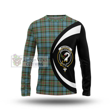 Brisbane Tartan Long Sleeve T-Shirt with Family Crest Circle Style Unisex - Tartan Vibes Clothing