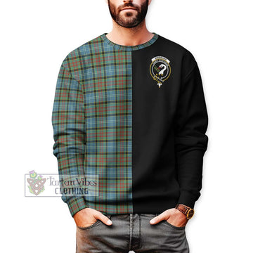 Brisbane Tartan Sweatshirt with Family Crest and Half Of Me Style Unisex - Tartanvibesclothing Shop