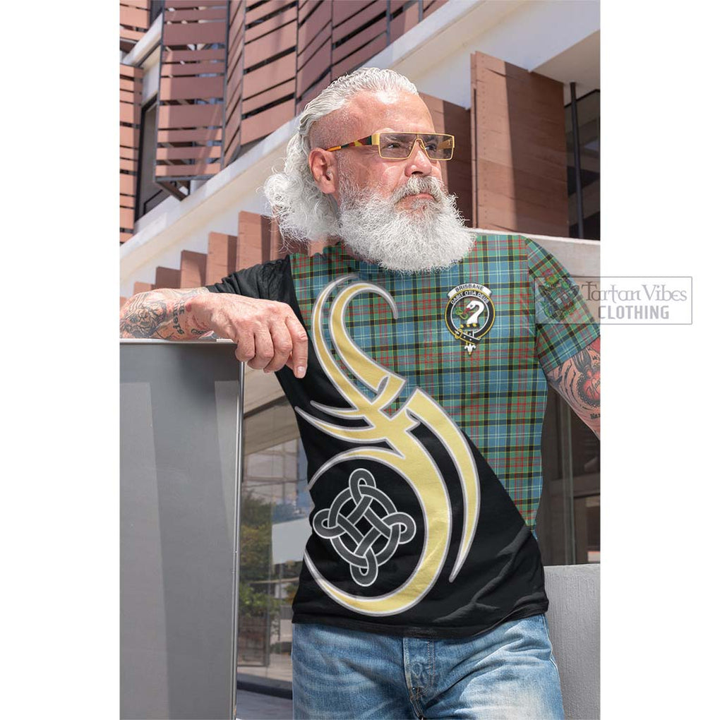 Tartan Vibes Clothing Brisbane Modern Tartan Cotton T-shirt with Family Crest and Celtic Symbol Style