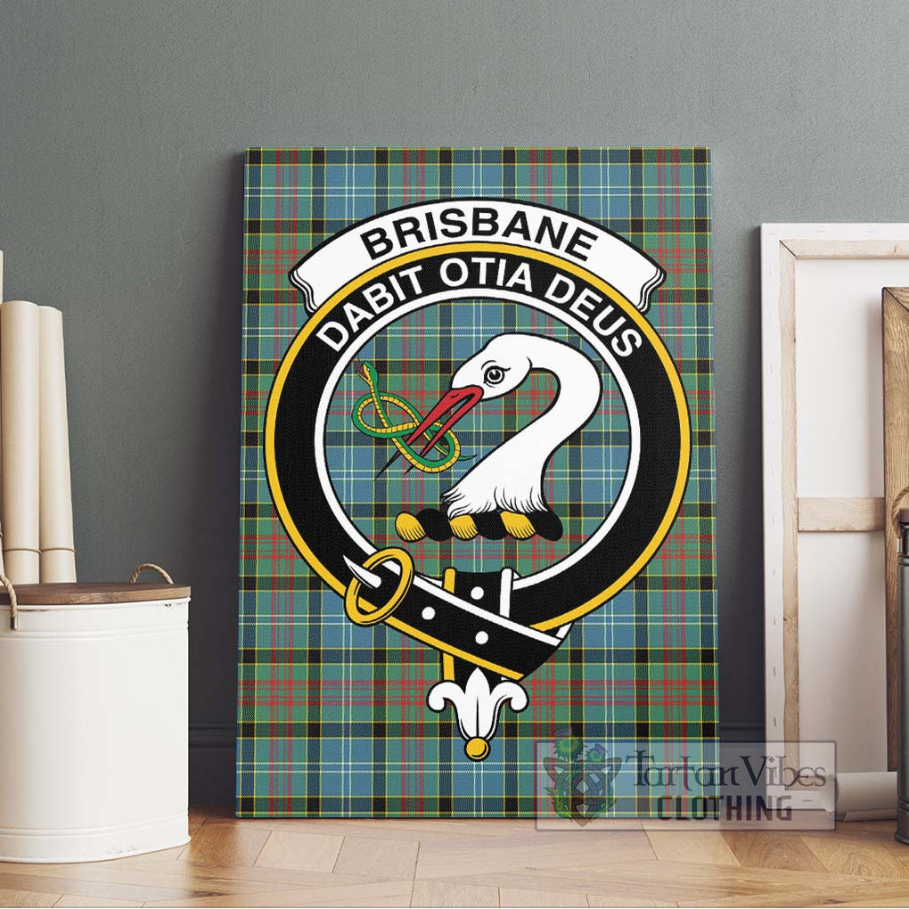 Brisbane Tartan Canvas Print Wall Art with Family Crest Without Frame - Tartan Vibes Clothing