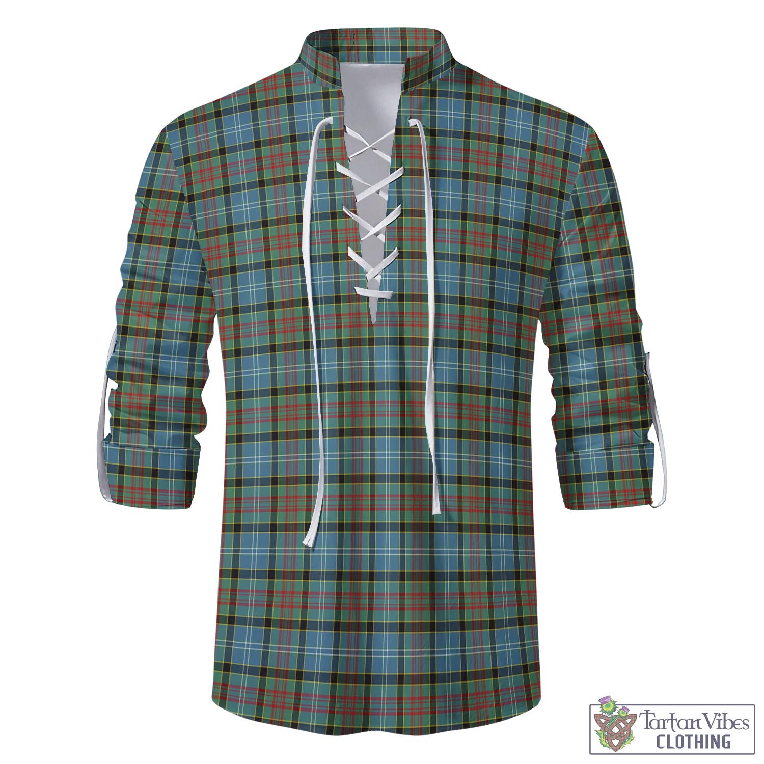Tartan Vibes Clothing Brisbane Modern Tartan Men's Scottish Traditional Jacobite Ghillie Kilt Shirt