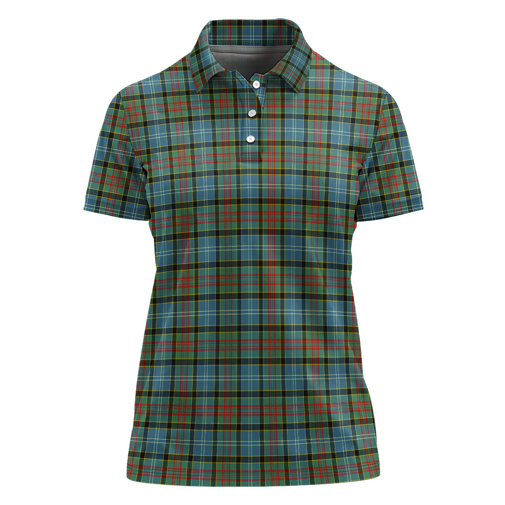 Brisbane modern Tartan Polo Shirt For Women - Tartanvibesclothing
