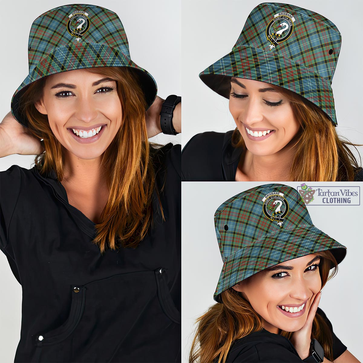 Tartan Vibes Clothing Brisbane modern Tartan Bucket Hat with Family Crest