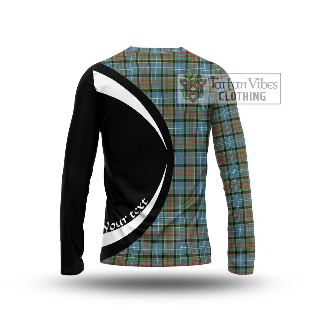 Brisbane Tartan Long Sleeve T-Shirt with Family Crest Circle Style - Tartan Vibes Clothing