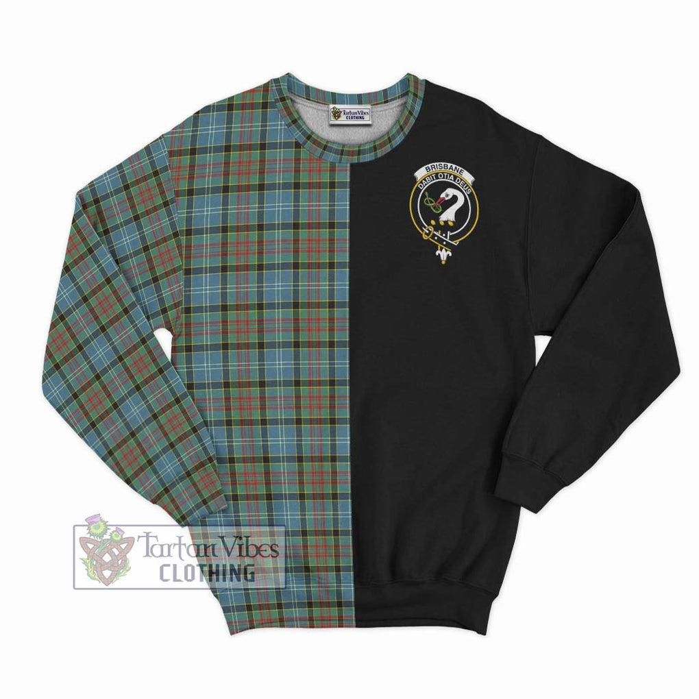 Brisbane Tartan Sweatshirt with Family Crest and Half Of Me Style - Tartanvibesclothing Shop